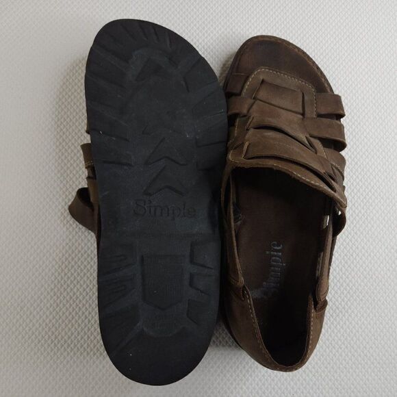 Vintage 90s Grunge Mens 12 Sandals Brown Fishman Simple Brand Lug Soles main image 5